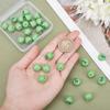 CHGCRAFT 30Pcs Green Apple Fruit Charms Resin Fruit Pendants 3D Dangle Pendant Ornaments with Hanging Loops for Earring Bracelet Necklace Keychain, 15x12mm view 3