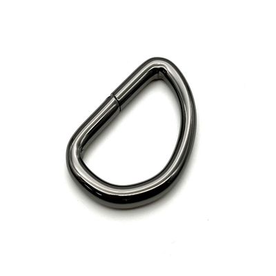 3dancraftit GUNMETAL D Shape Rings Semi-Circular D ring buckles Non-Welded 1 1/4" / 32mm iron for webbing straps bags purse belt Dog Collars hardware making U58