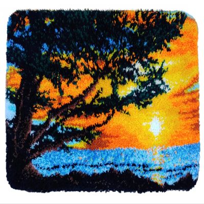 clhjinruoliu Latch Hook Kits, Soft Simple Embroidery DIY Rug Craft Kit with Include Latch Hook Set, Home Decoration(23.6X15.8 Inch/60X40cm)