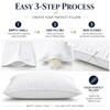 100% Cotton Down Proof Throw Pillow Shell, Empty DIY Cushion Cover for Filling, Pillow Insert Cover, Sew to Close, No Zipper, Solid White, 22x22 view 2