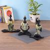 Deco Alankaram Presents Resin Yoga Lady Showpiece (Multicolour, Medium) - Set of 3#Frienemy-1093 view 1