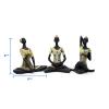 Deco Alankaram Presents Resin Yoga Lady Showpiece (Multicolour, Medium) - Set of 3#Frienemy-1093 view 3