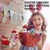 Hen Shape Bowl Cozy Pattern, Easter Chicken Basket, Chicken Basket DIY, Acrylic 6 Pack Quilting Template for Sewing - 8In view 4