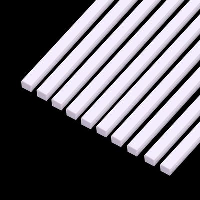 10 Pcs 5x5x250mm White ABS Styrene Plastic Square Bar Rods for DIY Sand Table Model, DIY Scene Making, Building Making