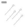 MECCANIXITY 200Pcs Silver Iron Eye Pins 24mm 21 Gauge/0.7mm Eye Pins for Jewelry Making Findings DIY Craft Necklaces Bracelets Earrings Head Pins view 3