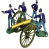 W. Britain American Civil War 52105 Union Napoleon Cannon with 4 man Crew 1:32 Scale Plastic view 1