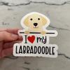 I Love My Dog Stickers (Choose One) (Labradoodle) view 2