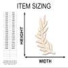 Unfinished Wood Olive Branch Shape Craft up to 46" DIY 30" / 1/4" view 2