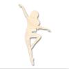 Unfinished Wood Dancer Shape Dance Craft up to 46" DIY 12" / 1/8" view 1