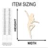 Unfinished Wood Dancer Shape Dance Craft up to 46" DIY 12" / 1/8" view 2