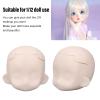 Blank Doll Head, Replacement Exquisite Ball Jointed Doll Head Silicone for 1/12 Ball Jointed Doll for Adults (Super White) view 2