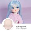 Blank Doll Head, Replacement Exquisite Ball Jointed Doll Head Silicone for 1/12 Ball Jointed Doll for Adults (Super White) view 4