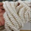 100pcs White Sea Pearl Shell rondelle Spacer Beads 8X4mm 16inch -Necklace Making Supplies - Jewellery Beads view 1