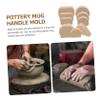 EXCEART 1set Wooden Mug Handle Pottery Handle Making Tool for Crafts Easy Unique Crafting for Enthusiasts Accessory Kit view 3