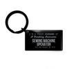 Sewing Machine Operator Husband Keyring Gifts, I'm A Proud Husband of A Freaking Awesome Sewing Machine Operator yes she Bought me This! Sewing Machine Operator Husband Funny Engraved Keychain, view 1