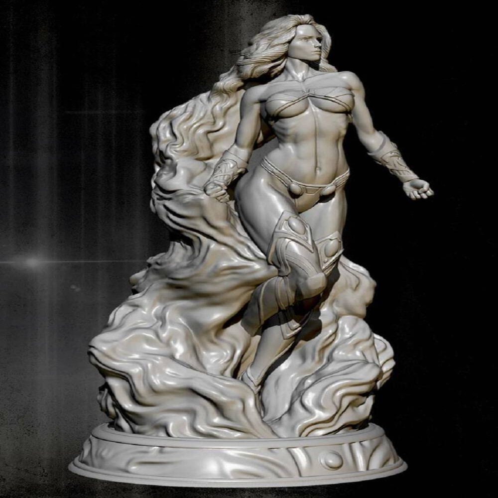 1/24 75mm Resin Superhero Model Kit Starfire Goddess Beautiful Girl Unpainted