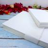 Deckle Papers Thick 300gsm Invitation Card Stock Made of Handmade Cotton Paper -Pack of 20 & 50 Eco Friendly Rags Paper, Wedding, Baby Shower Invitation Cards, Ivory White (5x7) view 2