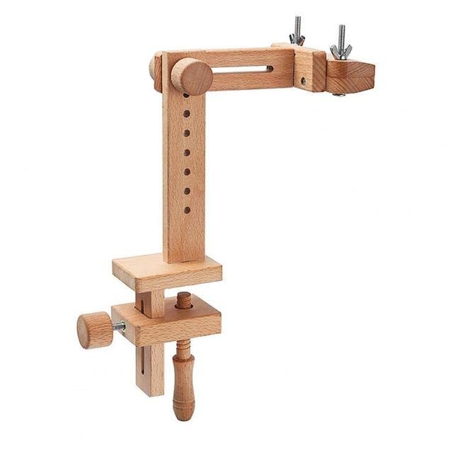 1 Set Useful Embroidery Stand Wear-Resistant DIY Smooth Surface Cross Stitch Hoop Holder - (Color: Burlywood)