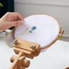 1 Set Useful Embroidery Stand Wear-Resistant DIY Smooth Surface Cross Stitch Hoop Holder - (Color: Burlywood) view 2