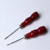 2pcs DIY Handmade Tool Wood Handle Steel Sewing Crochet Hook + Awl Leather Tools Straight Head Needle Shoe Repair Stitcher - (Color: Finger Thimbles) view 1