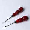 2pcs DIY Handmade Tool Wood Handle Steel Sewing Crochet Hook + Awl Leather Tools Straight Head Needle Shoe Repair Stitcher - (Color: Finger Thimbles) view 3