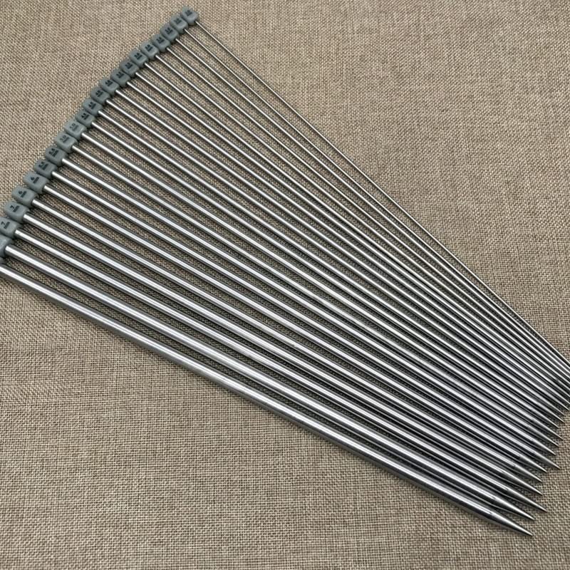 22pcs 35cm Stainless Steel Straight Single Pointed Knitting Needles Long Colorful Crochet Hooks Knitting Craft Tools 2.0-8.0mm