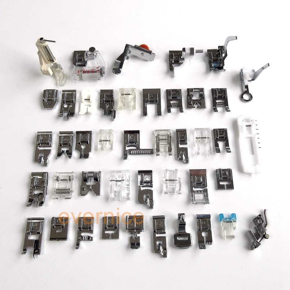 42 Pcs Foot Feet + Plastic Box for Pfaff 130 1371P 139 204 205 206 207 208 209
