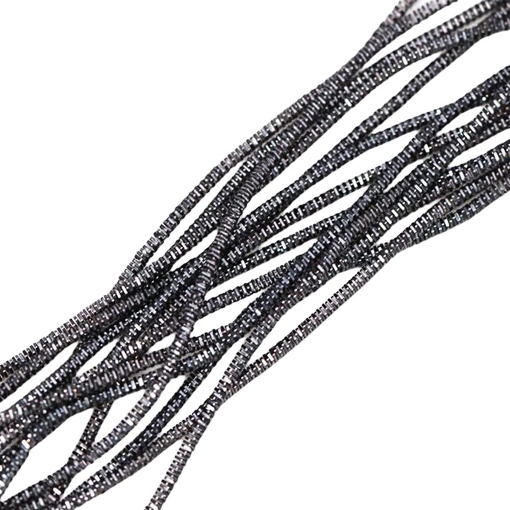 ECYC 10g 1.5mm French Bullion Wire, Square Copper Wire Metallic Coil Wire for DIY Crafts Embroidery Beading Jewelry Making,Grey