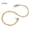 HARFINGTON 10pcs Waxed Necklace Cord Bulk, 23 Inches and 1.5mm Dia Necklace String Rope with Clasp for Pendants, Bracelets, Necklaces, Jewelry Making Beading Supplies, Khaki view 3
