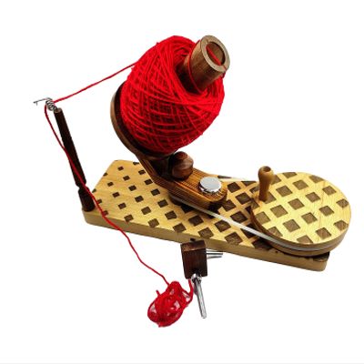Hand Operated Wooden Yarn Winder for Wool Knitting Unique Designer Adorable Yarn Winder Handcrafted Knitting Weave Yarn Craft Gift for Elders by A.F. Luxury Handicraft