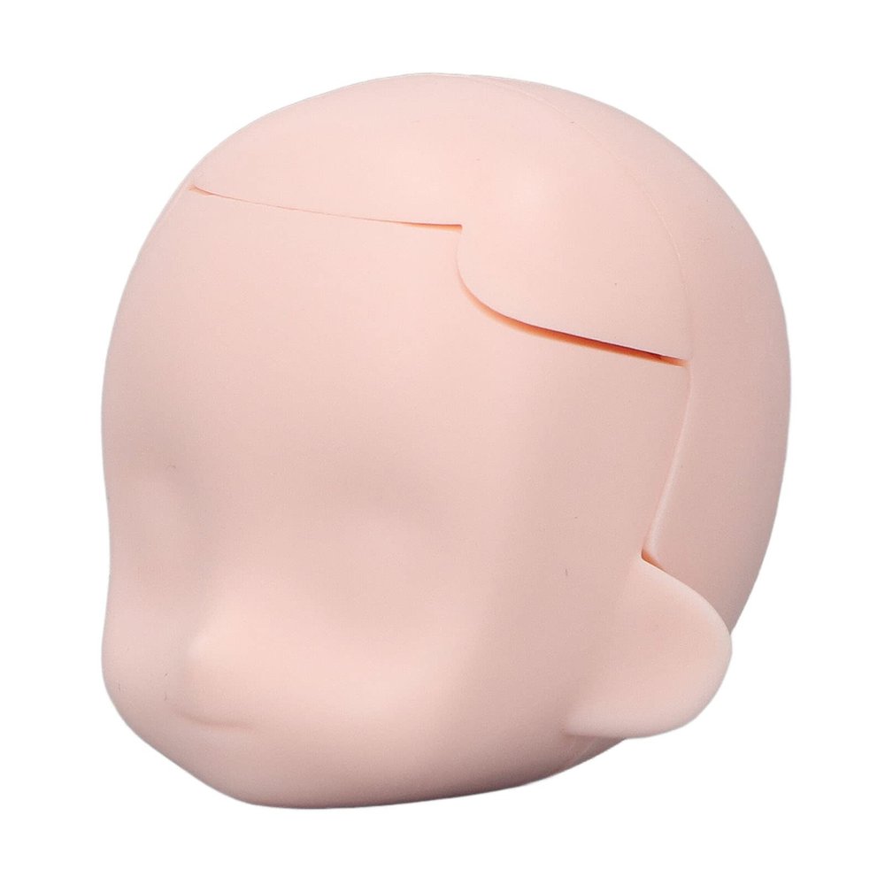 Biitfuu Blank Doll Head for 1/12 Ball Jointed Doll Sculpt Female Doll Head Parts Removable Silicone Doll Head (Pink)