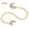 HARFINGTON 10pcs Waxed Necklace Cord Bulk, 16 Inches and 1.5mm Dia Necklace String Rope with Clasp for Pendants, Bracelets, Necklaces, Jewelry Making Beading Supplies, Beige White view 3
