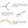 HARFINGTON 10pcs Waxed Necklace Cord Bulk, 16 Inches and 1.5mm Dia Necklace String Rope with Clasp for Pendants, Bracelets, Necklaces, Jewelry Making Beading Supplies, Beige White view 4