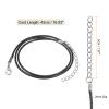 HARFINGTON 10pcs Waxed Necklace Cord Bulk, 16 Inches and 2mm Dia Necklace String Rope with Clasp for Pendants, Bracelets, Necklaces, Jewelry Making Beading Supplies, Black view 2