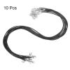 HARFINGTON 10pcs Waxed Necklace Cord Bulk, 16 Inches and 2mm Dia Necklace String Rope with Clasp for Pendants, Bracelets, Necklaces, Jewelry Making Beading Supplies, Black view 3