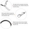 HARFINGTON 10pcs Waxed Necklace Cord Bulk, 16 Inches and 2mm Dia Necklace String Rope with Clasp for Pendants, Bracelets, Necklaces, Jewelry Making Beading Supplies, Black view 4