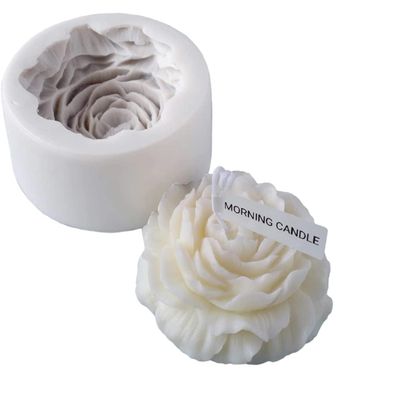 1Pcs Large Peony Silicone Candle Mold Aromatherapy Gypsum Soap Resin Flower Mould Birthday Holiday Gift Wedding Souvenirs Home Decor (Large)