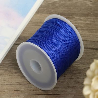 MOBSAN 50M/Spool 0.8mm Royal Blue Color Cotton Cord Nylon Cord Thread String Suitable for DIY Beading Braided Bracelet Jewelry Making Bracelet Rope