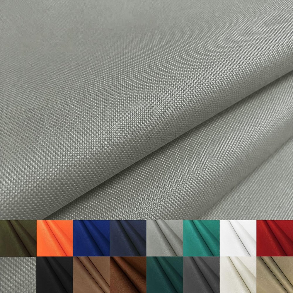 Foreate Waterproof Canvas Fabric by The Yard 600D Upholstery Fabric for Chairs 58" Wide Indoor Outdoor Water Resistant Canvas Polyester Material Sewing DIY Cloth, 1 Yard Silver Grey