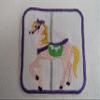 Carousel Horse Embroidered Iron-on Patch view 1