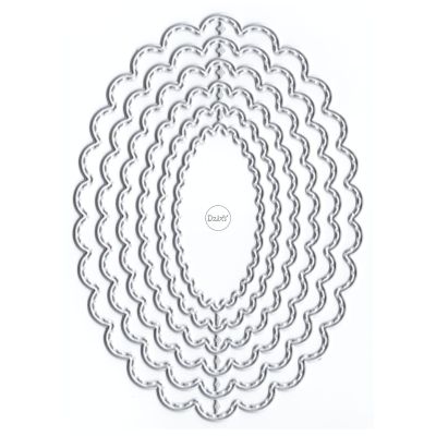 DzIxY Round Wavy Border Metal Cutting Dies for Card Making Kit Embossing Paper Die Cuts Scrapbook Machine Stencils Storage Pockets Supplies