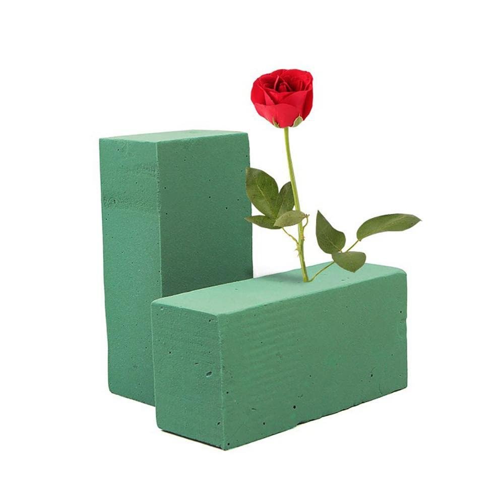 2 Packs Floral Foam Blocks for Fresh and Artificial Flowers Arrangements Green Styrofoam Block for Wedding Aisle Flowers Party Decoration DIY Craft