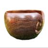Solid Yarn Bowl for DIY Knitting Crocheting Accessories Beautiful Design Handmade Wooden Bowl with Crochet Holes Yarn Storage Bowl Ideal Gift Item for Elders by A.F. Luxury Handicraft view 1