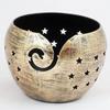 Yarn Bowl for DIY Knitting Crocheting Accessories Beautiful Handmade Golden Star Metal Designer Bowl Crochet Ideal Gift Item for Elders by A.F. Luxury Handicraft view 2