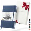 Beechmore Books A4 Mixed Media Sketchbook - 8.5"x11" Hardcover Lay-Flat Art Journal, 160 GSM / 98 lb Professional Ivory Paper, 156 Perforated Pages, Gift Box, Ink, Drawing and Light Watercolor view 1
