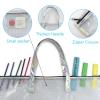 Transparent Art Portfolio Carry Bag Multipurpose Zippered Artist Portfolios Case Tote Drawing Board Poster Storage Bag with Pocket for Transport Storage Painting Sketching Drawing Art Supplies view 3