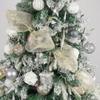 HUIHUANG Gold Mesh Ribbon for Christmas Tree, 10 inch White with Deluxe Gold Wide Foil Deco Mesh for Christmas, Wreaths Making Supplies, Tree Decor, Swags, Garland and Bows -10 Yards view 3