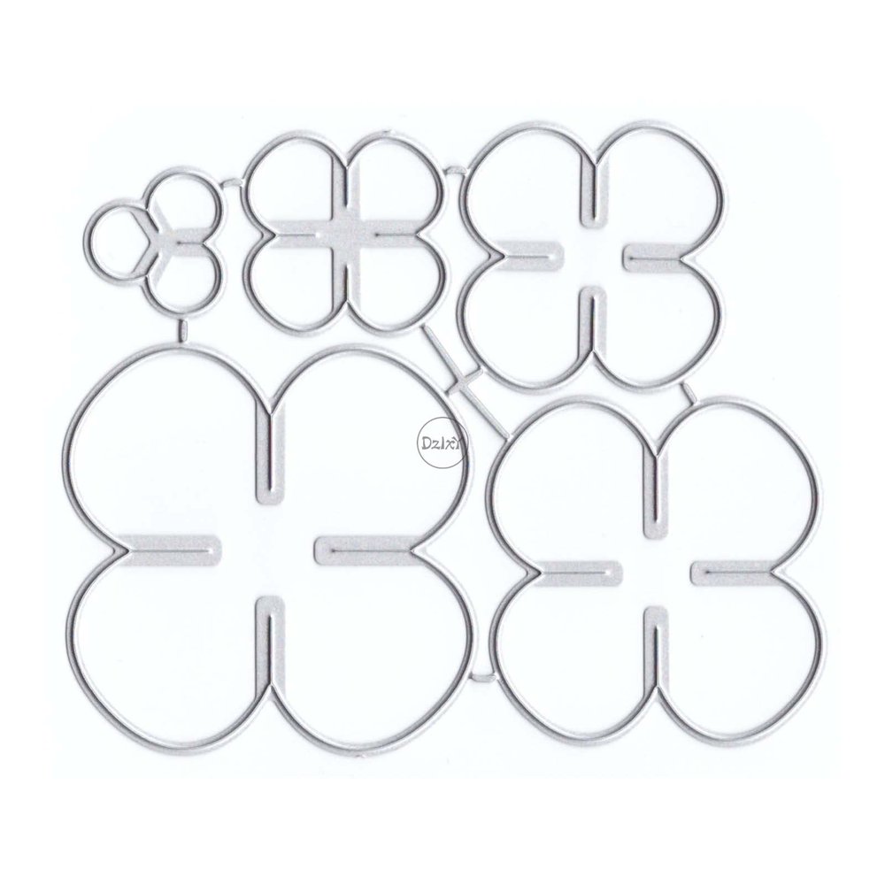 DzIxY Four Leaf Clover Metal Cutting Dies for Card Making Kit Embossing Paper Die Cuts Scrapbook Machine Stencils Storage Pockets Supplies