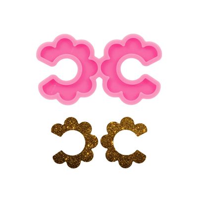 Angel Wings Glossy Flower Earring Silicone Molds Resin Mold Epoxy Mold for DIY Earrings, Ear Studs, Key Chains, Pendant, Jewelry Making Crafts, Chocolate Cake Mold