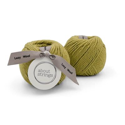 About Strings Lazy Wool Merino Cotton Chunky Yarn 2 Pack - 200g/170yds Premium Soft Machine Washable Bulky Weight 5 Knitting Yarn for Blankets Scarves Sweaters (Coriander)